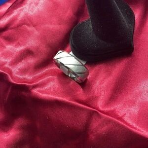 Men Wedding Band Ring Line Groove Brush Male Style Design from‎ size 11